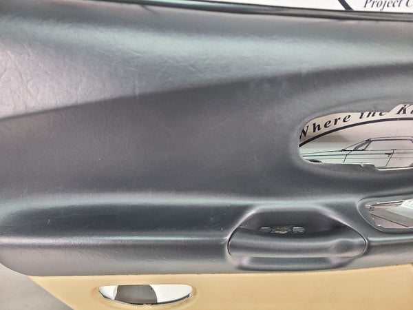 1997-04 C5 Corvette Door Trim Panel Assemby, Left Driver Side, Black / Oak Tan7