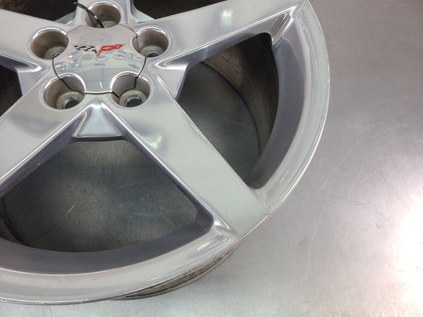 2005-07 C6 Corvette Aluminum 5 Spoke Wheel, Silver QG6, Rear 19x10 - OEM4
