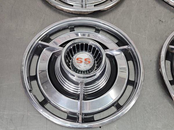 1963 Impala SS 14" Spinner Wheel Hubcap Set of 4, Decent, Nova SS - OEM5