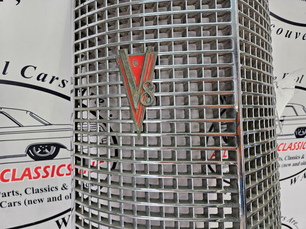 1938 Cadillac LaSalle Front Grille w/ V8 Badge, Damaged, Wall Hanger Art5