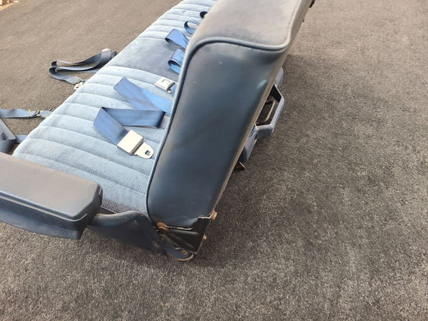 1981-91 Chevy GMC Suburban 3rd Row Bench Seat Assembly, Blue - OEM GM15