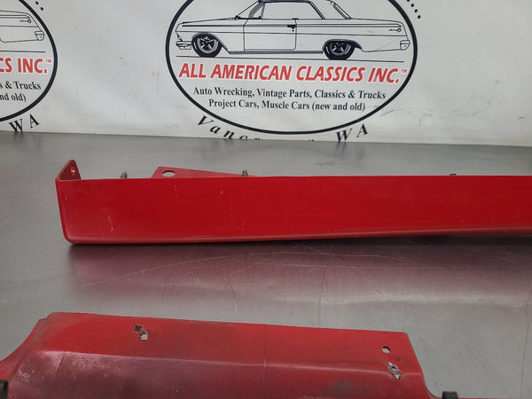 2002 Firebird Trans Am WS6 Left and Right Lower Rocker Panel Moulding Pair, Red2