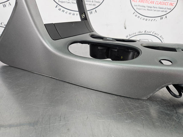 2005-13 C6 Corvette Center Console Dash Radio Trim Surround Bezel, Silver - OEM12