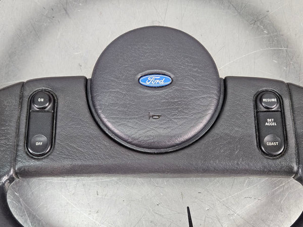 1987-89 Mustang Fox Body 2 Spoke Steering Wheel, Black, Nice - OEM2