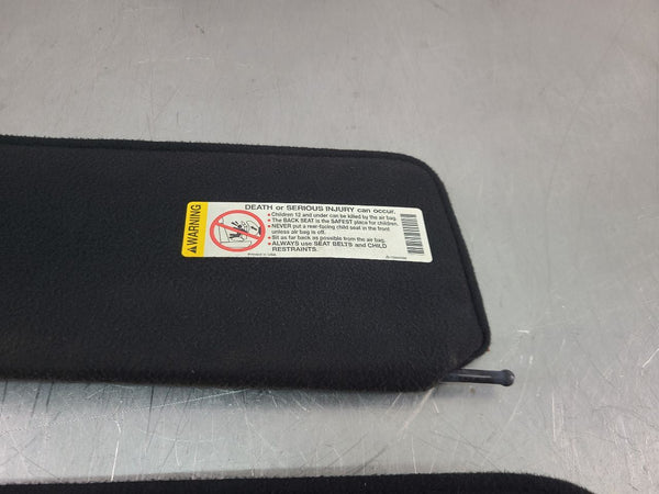 2000-04 C5 Corvette Front Sun Visor Pair, Black, Left / Right, 29k Miles - OEM9