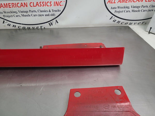2002 Firebird Trans Am WS6 Left and Right Lower Rocker Panel Moulding Pair, Red6