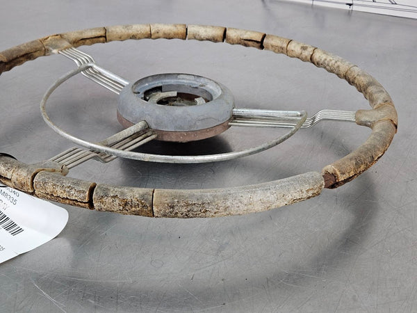1939-40 Cadillac LaSalle 3 Spoke Banjo Steering Wheel w/ Horn Ring - OEM7