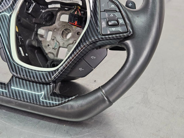 2016 C7 Corvette Factory Steering Wheel w/ Shift Paddles, Radio Control, Black9