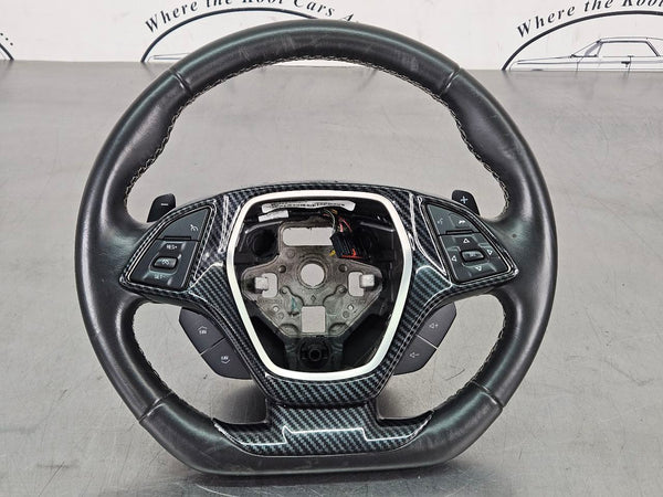 2016 C7 Corvette Factory Steering Wheel w/ Shift Paddles, Radio Control, Black1