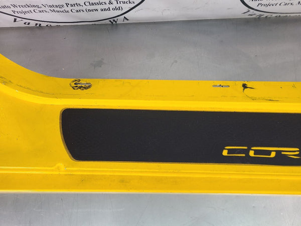 2005 C6 Corvette Left Side Rocker / Aperture Panel Moulding, Millennium Yellow9