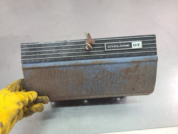 1966-67 Cyclone GT Glove Box Door w/ Emblem and Key!, Mercury Comet - OEM1