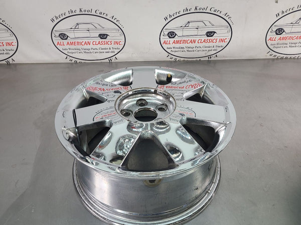 2002-03 Ford Thunderbird Aluminum Chrome 7 Spoke Wheel, Factory, 17x7.5 - OEM0