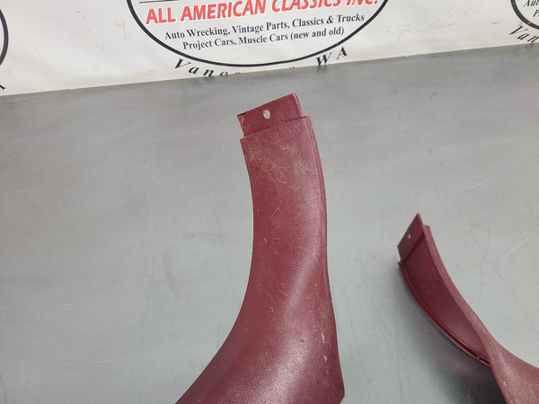 1988-94 GMC Chevy Truck Interior Kick Panel Pair, Carpeted, Red, LH/RH - OEM10
