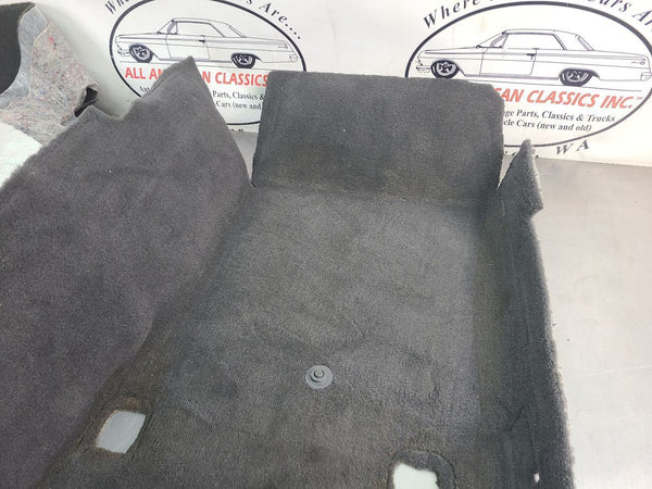 2005-13 C6 Corvette Front Footwell Carpet Pair, Left / Right, Black - OEM7