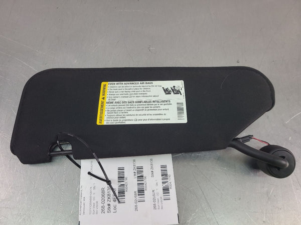 2005-13 C6 Corvette Front Sun Visor, Black, Right Passenger Side RH - OEM6