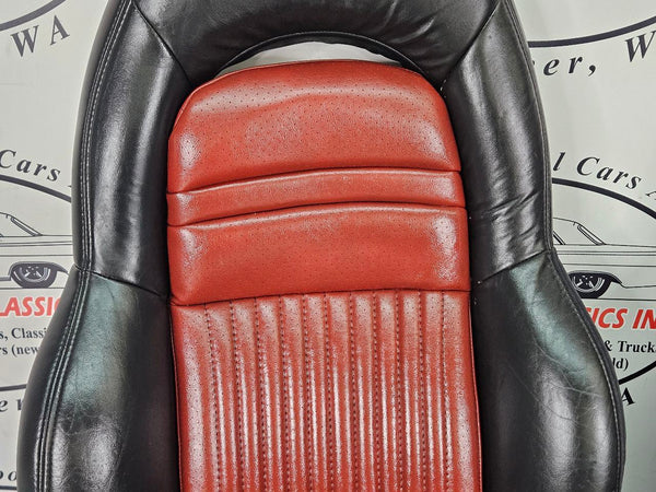 1997-04 C5 Corvette Sport Seat Pair, Black and Red, Right / Left - OEM2