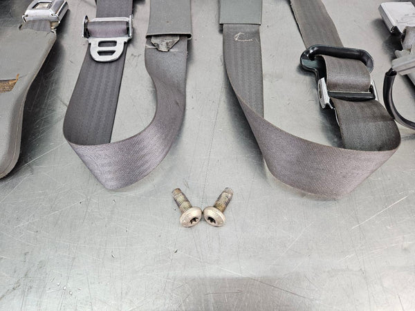 1987-93 Mustang Fox Body Coupe Hatchback Full Seat Belt / Buckle Set, Gray - OEM11
