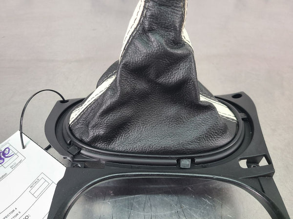 2005-13 C6 Corvette Manual Transmission Bare Shifter Boot, Black and White 6