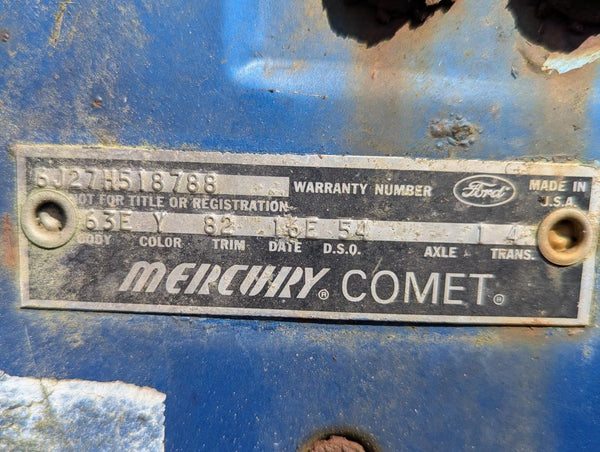 1966-67 Cyclone GT Glove Box Door w/ Emblem and Key!, Mercury Comet - OEM13