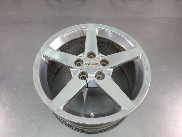 2005-07 C6 Corvette Factory 5 Spoke Wheel QG6, Silver, Front, 18x8.5 - OEM0