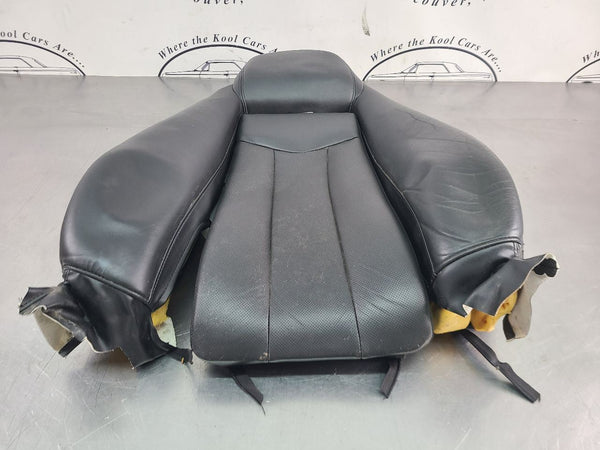 2004-05 Cadillac XLR Upper Seat Covers w/ Cushions, Black, Left Driver Side4