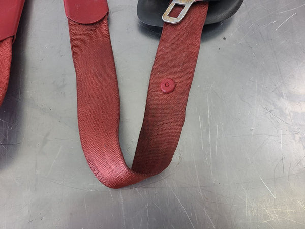 2005-12 C6 Corvette Coupe Seat Belt Retractor Pair, Red, LH / RH - OEM5