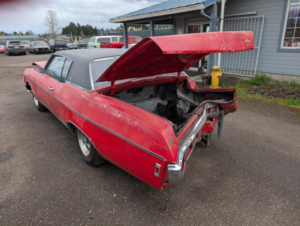 1969 Impala, Caprice, Back of Hood Moulding Trim Strip - OEM14