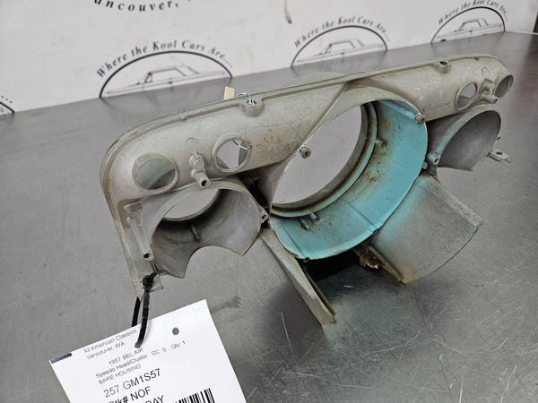 1957 Bel Air Instrument Cluster Housing Trim, GM P/N # 1584733, Bare - OEM13