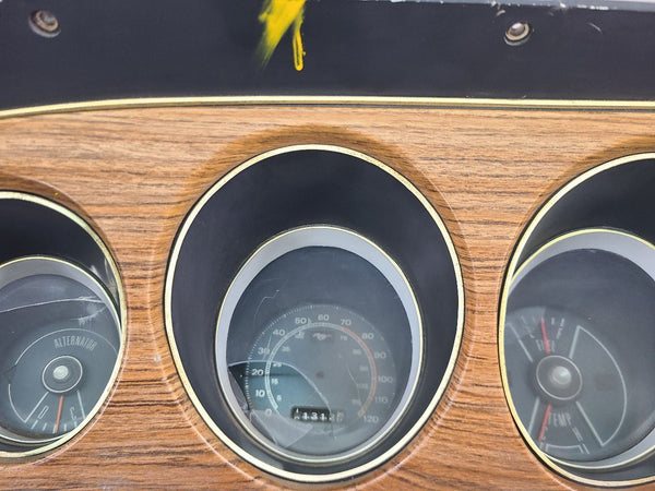 1969-70 Mustang Mach 1 Instrument Cluster w/ Bezel, FOR PARTS / REPAIR - OEM7