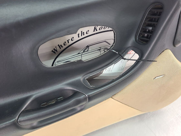 1997-04 C5 Corvette Door Trim Panel Assemby, Left Driver Side, Black / Oak Tan8
