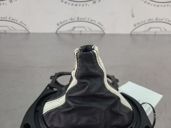 2005-13 C6 Corvette Manual Transmission Bare Shifter Boot, Black and White 11