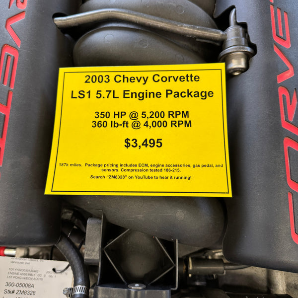 2003 Chevrolet Corvette LS1 5.7L Engine Package, Stock #ZM8328
