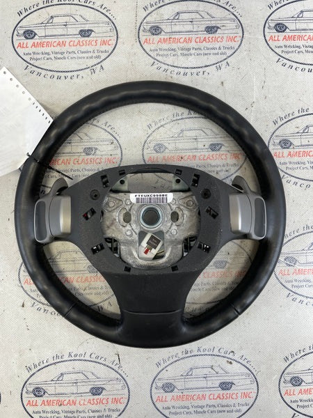 2008 C6 Corvette Grand Sport Steering Wheel Assembly - Black, Leather - OEM