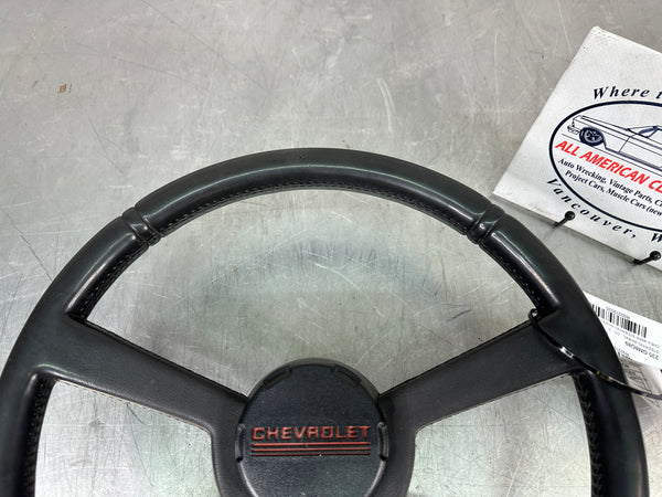 1989 Chevy Suburban 4 Spoke Steering Wheel, Black, NICE! - OEM
