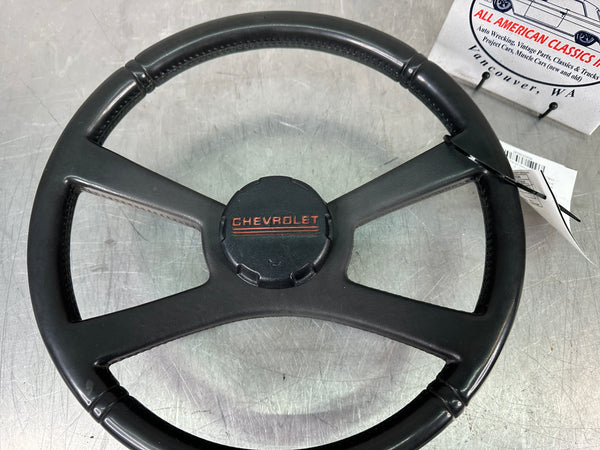 1989 Chevy Suburban 4 Spoke Steering Wheel, Black, NICE! - OEM
