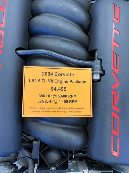 2004 Corvette LS1 5.7L V8 Engine Package, Stock #ZJ7959