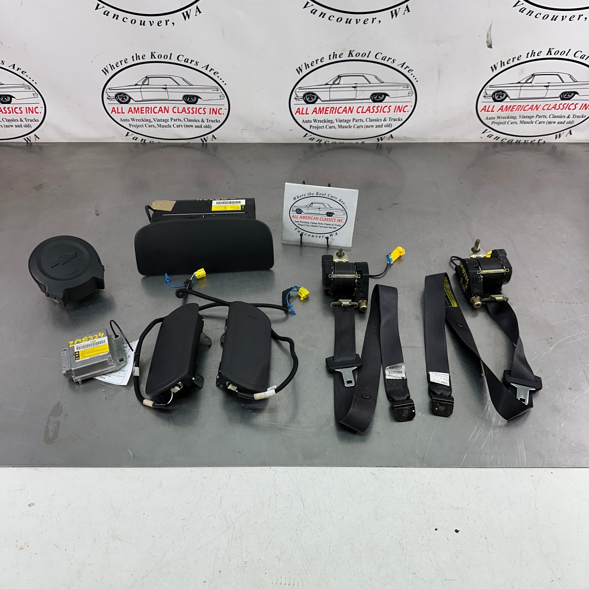 2004-06 Chevy SSR Safety Restraint System (SRS) Kit, Airbags, Control Module, Seat Belt Retractors - OEM