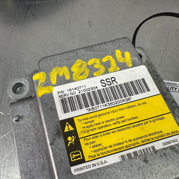 2004-06 Chevy SSR Safety Restraint System (SRS) Kit, Airbags, Control Module, Seat Belt Retractors - OEM