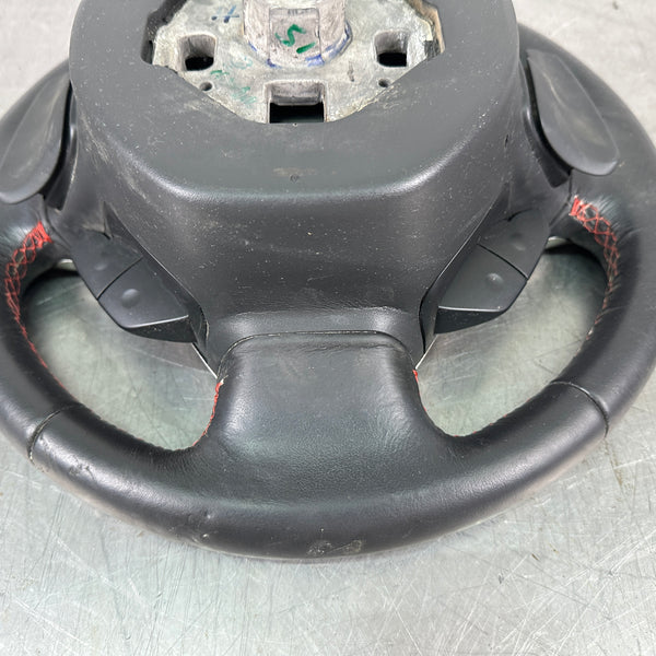 2015 C7 Corvette Steering Wheel Assembly, Stitched Leather, Black - OEM