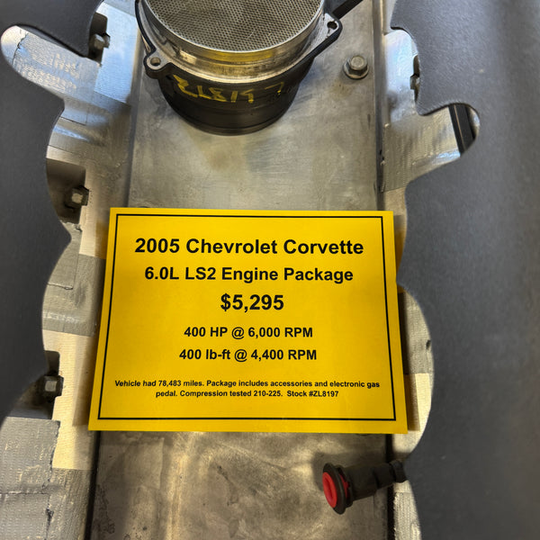 2005 Chevrolet Corvette 6.0L LS2 Engine Package, Stock #ZL8197