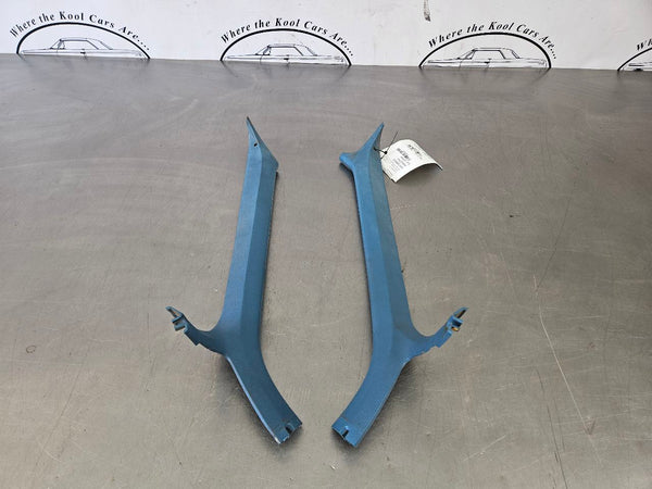 1973-80 Chevy Truck Interior A-Pillar Trim Panel Pair, Blue, Left / Right - OEM0