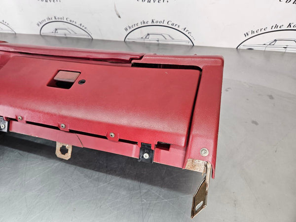 1987-89 Mustang Fox Body Front Dash Panel, Loaded w/ Trim, Glovebox, Black / Red15