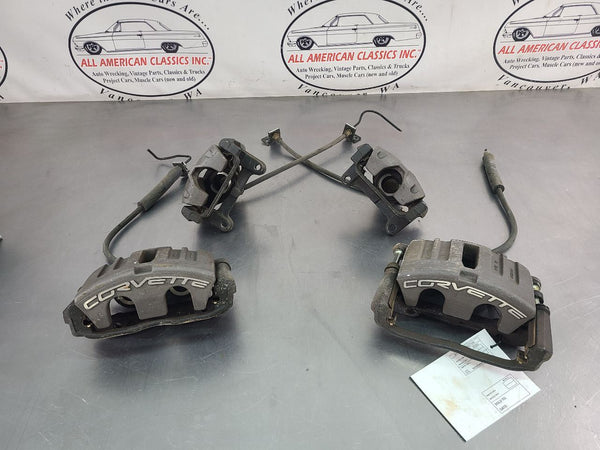 2005-13 C6 Corvette Complete JLP Brake Caliper / Bracket Set, 12k Miles - OEM0