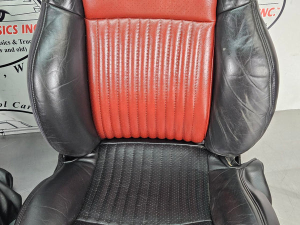 1997-04 C5 Corvette Sport Seat Pair, Black and Red, Right / Left - OEM8