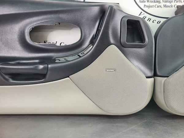 1997-04 C5 Corvette Front Door Trim Panel Pair, Right, Left, Black / Gray, RH,LH10