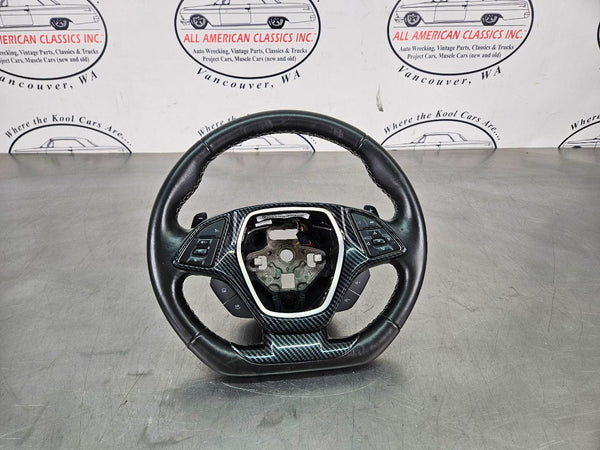 2016 C7 Corvette Factory Steering Wheel w/ Shift Paddles, Radio Control, Black0