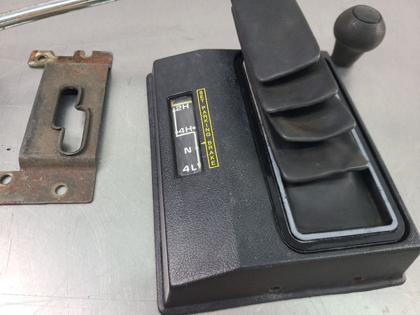 1981-91 Chevy Suburban Transfer Case Shifter Assembly w/ Bezel, Knob, Black6