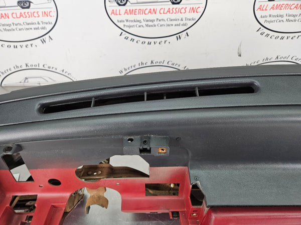 1987-89 Mustang Fox Body Front Dash Panel, Loaded w/ Trim, Glovebox, Black / Red3