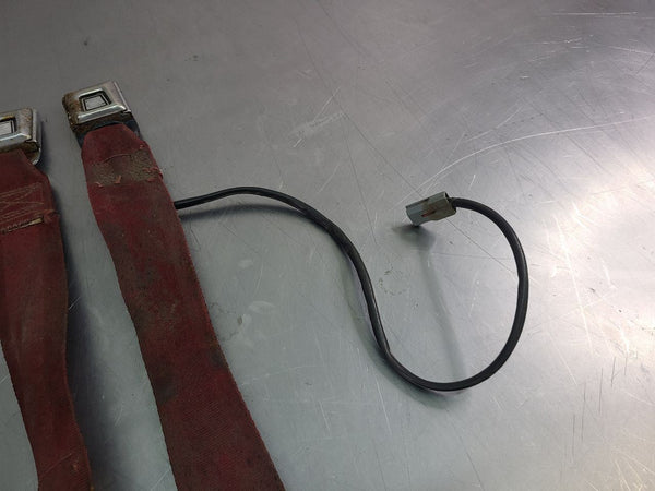1978-79 Ford Bronco Front / Rear Seat Belt / Buckle Set, Red - OEM16