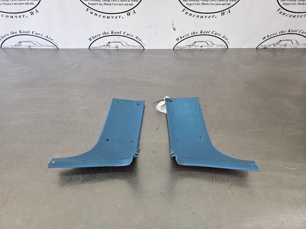 1973-75 Chevy Truck Rear Interior B Pillar Trim Panel Pair, Blue, Left / Right0